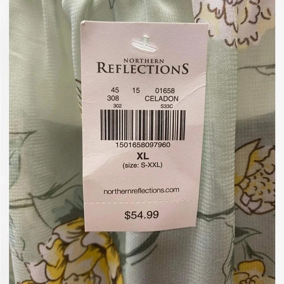 Northern Reflections Boho  Floral Blouse Size XL - Picture 8 of 8